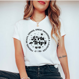 T-shirt Girls Trip 2026 – Custom Friends Beach Vacation