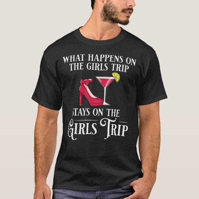 T-shirt Girls Trip Weekend Las Vegas Wine Glasses (Devant)