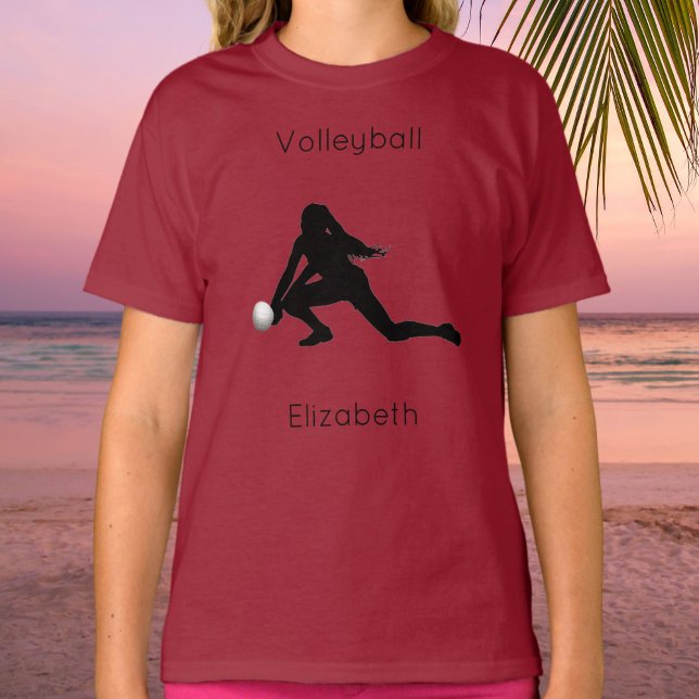 T-shirt Girls Volleyball (Volleyball Tee with Name)