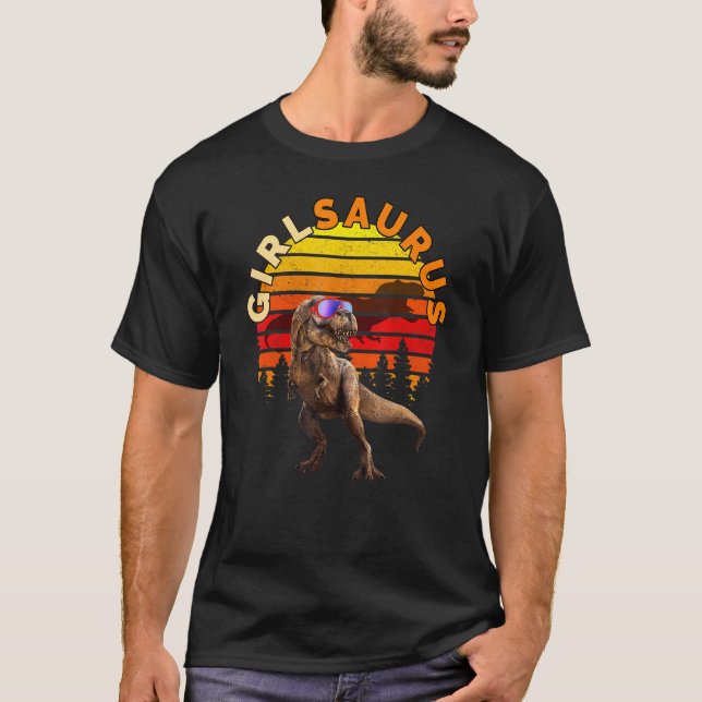 T-shirt Girlsaurus Jurassic T Rex Girl World Dinos (Devant)