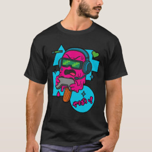 T-shirt Glace à l'eau Pixel Rage Gamer Drôle de crème glac