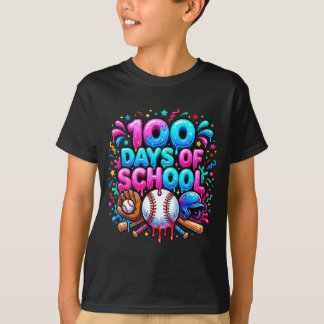 T-shirt Glace au baseball qui coule 100 jours d'école élèv