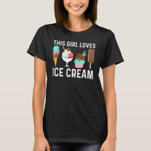 T-shirt Glace Cool Art Pour Filles Enfant Cône de Gelato G