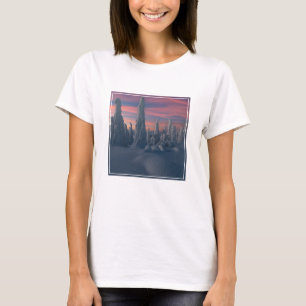 T-shirt Glace et neige Arbres couverts de neige, Laponie