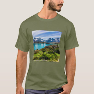 T-shirt Glace et neige   Lac Pehoe, Patagonie, Chili