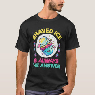 T-shirt Glace râpée Drôle de glace râpée hawaïenne crème