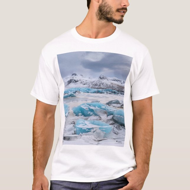 T-shirt Glacier Ice paysage, Islande (Devant)