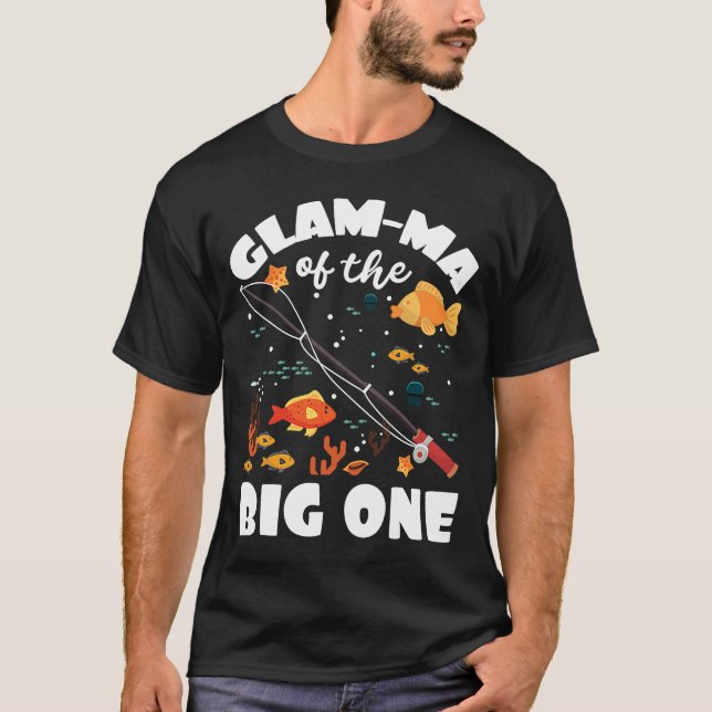 T-shirt Glam Ma Du Big One Anniversaire Thème de pêche Ann (Devant)