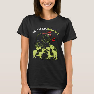 T-shirt Glam-Masaurus Glam-Ma 4 Enfants Dinosaure Fête des