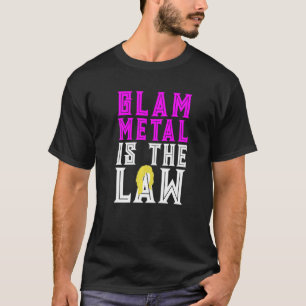 T-shirt GLAM METAL EST LA LOI Funny Hair Metal Wig