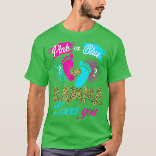T-shirt Glamma Rose Ou Bleu Vous Aime Bébé Genre Révélatio