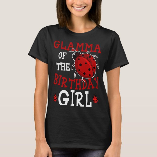 T-shirt Glamme De La Fille D'Anniversaire Ladybug Annivers (Devant)
