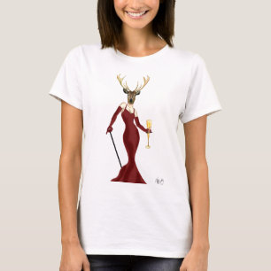 T-shirt Glamor Deer à Marsala 2
