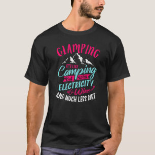 T-shirt Glamping C'est comme Camping Glamping