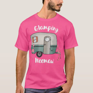 T-shirt Glamping Meemaw Camping Amateurs Rv Flamant rose V
