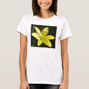 T - Shirt - glänzende gelbe Lilie steht wirklich
