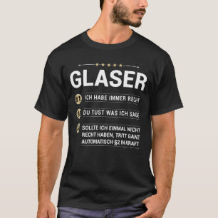 T-shirt Glaser Beruf meine eigenen Paragraphes