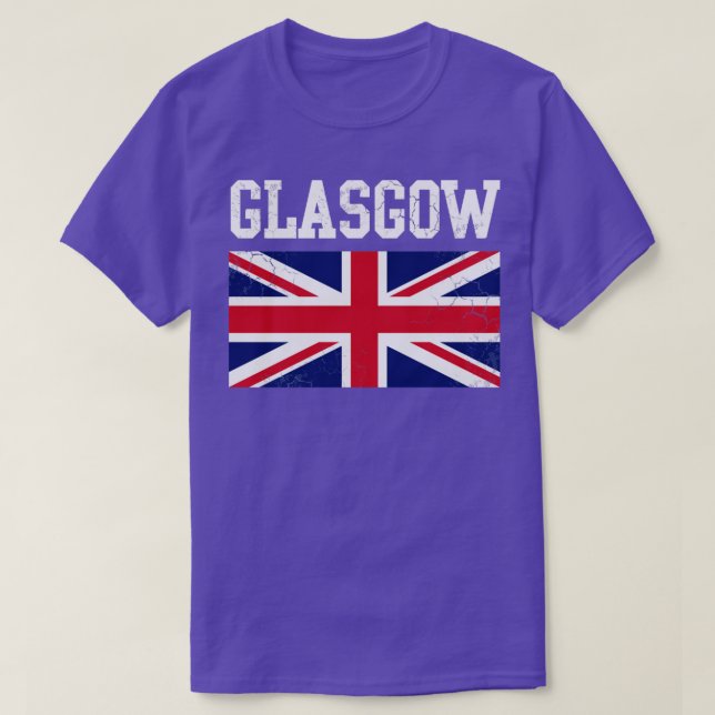 T-shirt Glasgow Angleterre Royaume-Uni Union Jack (Design devant)