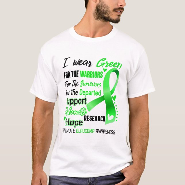 T-shirt Glaucoma Mois de sensibilisation Ribbon Cadeaux (Devant)