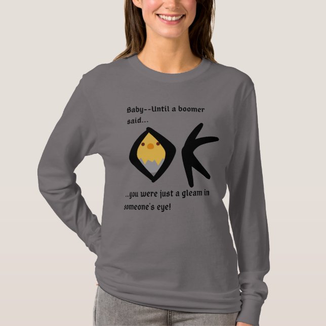 T-shirt 'Gleam in Eye' long manches Boomerangé (Devant)