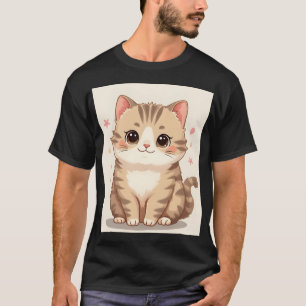 T-shirt Gleeful Chat : Sweet Kawaii Kitten Art pour n'impo