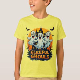 T-shirt Gleeful Ghouls Fun Halloween Ghost Artwork