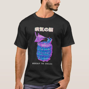 T-shirt Glitch esthétique Vaporwave 80s Ananas rétro