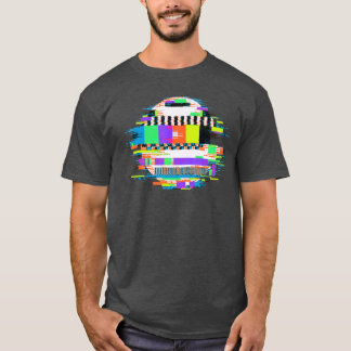 T-shirt GlitchV Statique déchiré Télévision écran Art amus