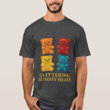 Glitterie colorée Gummy Ours Design