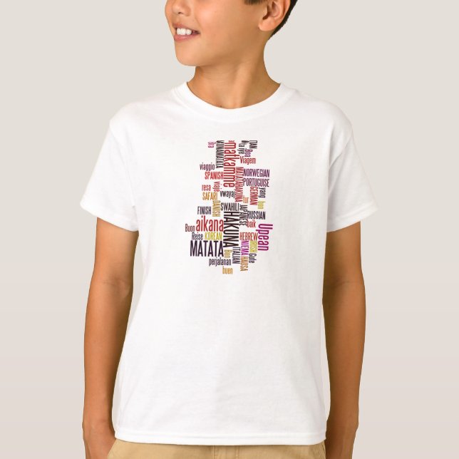 T-shirt Global Groove : Hakuna Matata dans chaque langue (Devant)