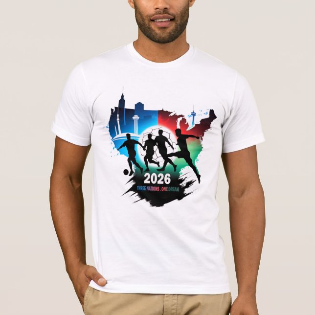 T-shirt Global Soccer 2026 Three Nations. One Dream.  (Devant)