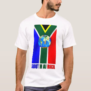 T-shirt Globe de ballon de football de l'Afrique du Sud du