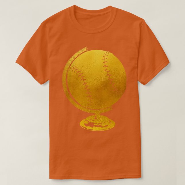 T-shirt Globe de baseball (Design devant)