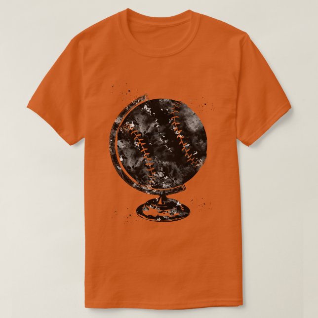 T-shirt Globe de baseball 1 (Design devant)