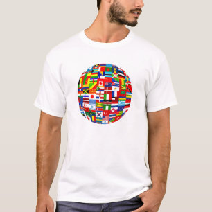 T-shirt Globe de drapeau