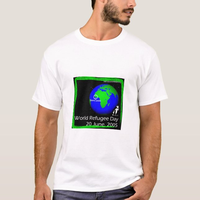 T-shirt Globe - monde réfugié jour rassemblement 16-22 (Devant)