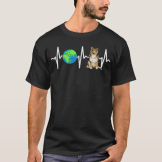 T-shirt Globe Planet Terre Collie Amoureux des chiens Hear