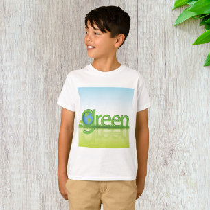 T-shirt Globe Terre Verte Éco-Amical Nature