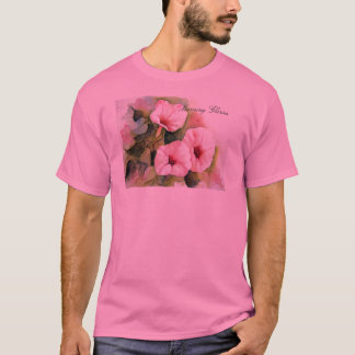 T-shirt Gloires de matin roses