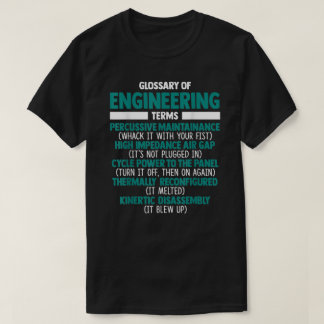 T-shirt Glossaire Des Termes D'Ingénierie Drôle Ingénieur