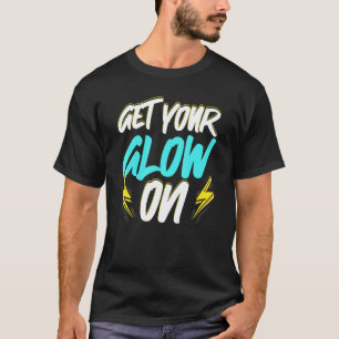 T-shirt Glow Party 80s 90s Retro Thème Anniversaire