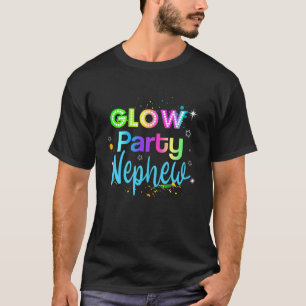 T-shirt Glow Party Squad Nephew Paint Splatter Party