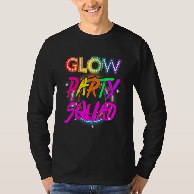 T-shirt Glow Party Squad Paint Splatter Effect Glow Party (Devant)