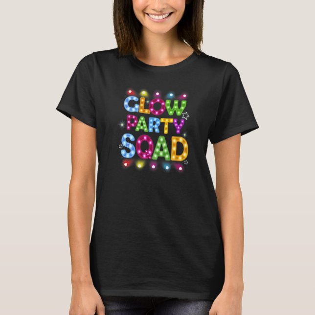 T-shirt Glow Party Squad Paint Splatter Effect Glow Party  (Devant)