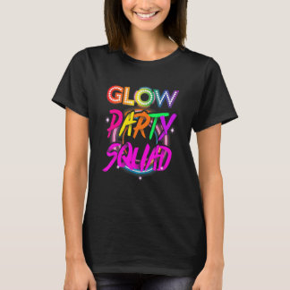 T-shirt Glow Party Squad Paint Splatter Effect Glow Party