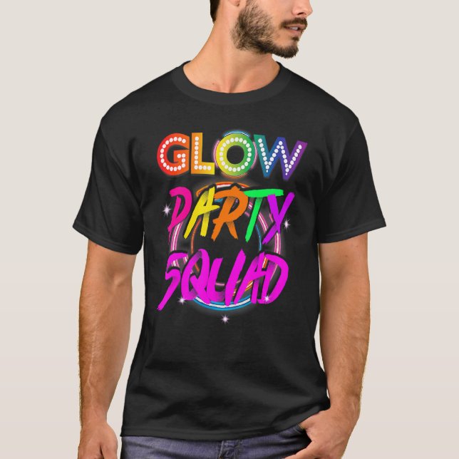 T-shirt Glow Party Squad  Paint Splatter Effect Glow Party (Devant)