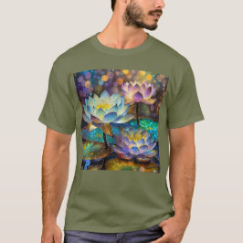 T-shirt Glowing Lotus Flowers Trio