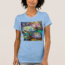T-shirt Glowing Lotus Flowers Trio
