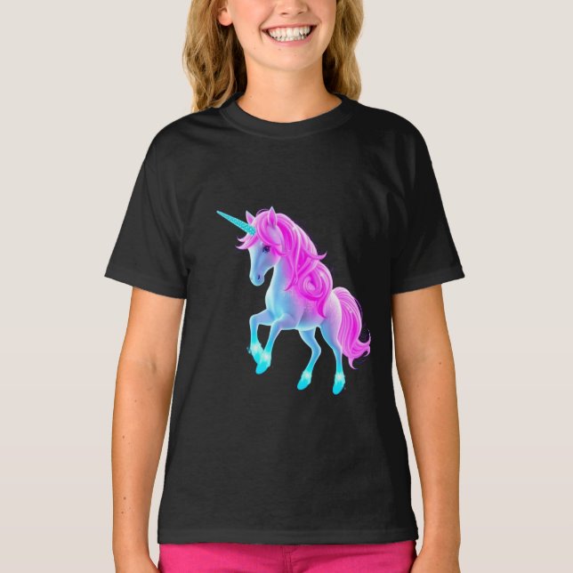 T-shirt Glowing Unicorn (Devant)