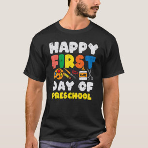 T-shirt Glue Joyeux Premier Jour De L'École Préscolaire Ga